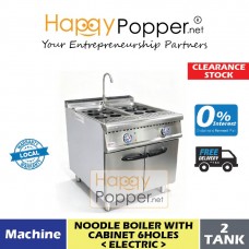 Noodle Boiler With Cabinet 6 Holes x2 Tank (Electric) ND-M0001 - 带柜子的面条煮锅 6 孔 x2个炉头（电）