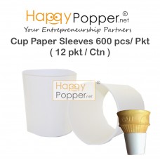 Cup Paper Sleeves 600 pcs/ Pkt ( 12 pkt / Ctn ) IC-T0009 雪糕筒杯专用纸