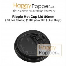Ripple Hot Cup Lid 80mm ( 50 pcs / Rolls ) (1000 pcs / Ctn ) ( Lid Only ) PK-T0035A 咖啡隔热纸杯盖