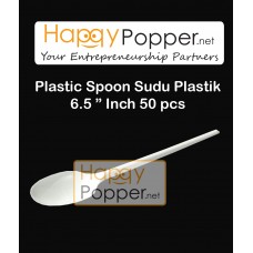 Plastic Spoon Sudu Plastik  6.5 ” Inch 50 pcs  塑料汤匙