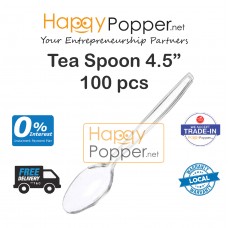 Tea Spoon 4.5" 100 pcs ( 30 pkts / Ctn ) Transparent SW-I0006 塑料茶匙