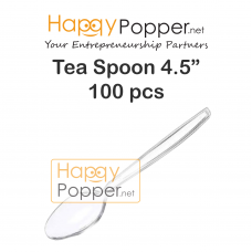 Tea Spoon 4.5" 100 pcs ( 30 pkts / Ctn ) Transparent SW-I0006 塑料茶匙