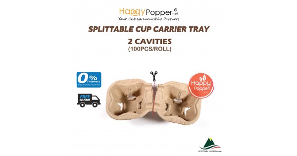 detachable cup carrier tray malaysia 2 cavities TK-T0011
