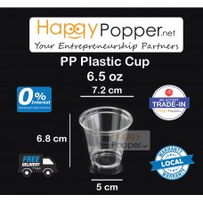 PP Plastic Cup 200ml 6.5oz ( Inc Lid ) ( 100 cups ) PK-T0016 PP材质塑料杯6.5安士