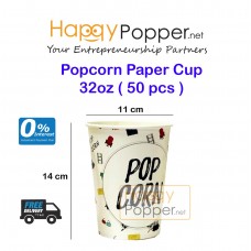 Paper Cup 32oz ( Printing Popcorn ) 50 Pcs/Roll ( 20 Roll/Ctn ) PC-T0004 爆米花纸杯32安士