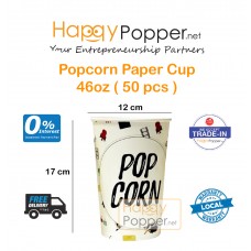 Paper Cup 46oz ( Printing Popcorn ) 50 Pcs/Roll ( 20 Roll/Ctn ) PC-T0005 爆米花纸杯46安士
