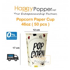 Paper Cup 46oz ( Printing Popcorn ) 50 Pcs/Roll ( 20 Roll/Ctn ) PC-T0005 爆米花纸杯46安士