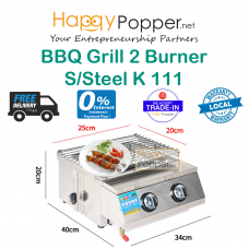 BBQ Grill Gas 2 Burner S/ Steel K - 111 BBQ-M0018 不锈钢双头生蚝烧烤炉