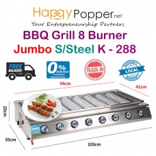 BBQ Grill Gas 8 Burner Jumbo S/Steel K - 288 BBQ-M0021 不锈钢大八头生蚝烧烤炉