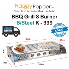 BBQ Grill Gas 8 Burner S/Steel K - 999 BBQ-M0010 不锈钢八头生蚝烧烤炉