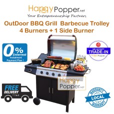 Outdoor BBQ Grill Barbecue Trolly 4 + 1 Burner BBQ-M0017 户外燃气烧烤炉四头