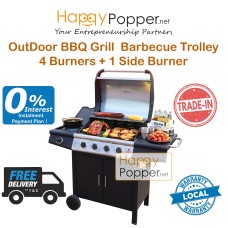 Outdoor BBQ Grill Barbecue Trolly 4 + 1 Burner BBQ-M0017 户外燃气烧烤炉四头