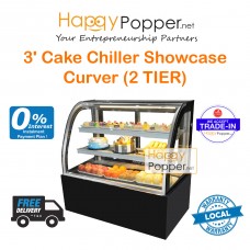 Cake Chiller Showcase Curver ( 900mm ) ( 2 TIER ) FC-M0001 蛋糕冷冻柜