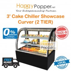 Cake Chiller Showcase Curver ( 900mm ) ( 2 TIER ) FC-M0001 蛋糕冷冻柜