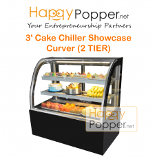 Cake Chiller Showcase Curver ( 900mm ) ( 2 TIER ) FC-M0001 蛋糕冷冻柜