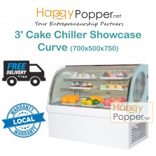 Cake Chiller Showcase Curve ( 700 x 500 x 750mm ) ( 2 TIER ) Table Top FC-M0003 蛋糕冷冻柜