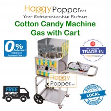 Cotton Candy Machine With Trolly Cart Gas CC-M0004 燃气棉花糖机推车