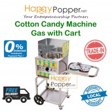 Cotton Candy Machine With Trolly Cart Gas CC-M0004 燃气棉花糖机推车