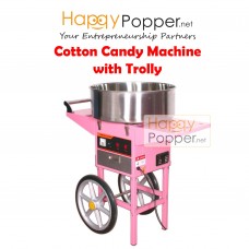 Cotton Candy Machine With Trolly Cart Electric CC-M0002 电热棉花糖机推车