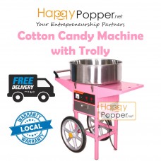 Cotton Candy Machine With Trolly Cart Electric CC-M0002 电热棉花糖机推车