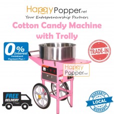 Cotton Candy Machine With Trolly Cart Electric CC-M0002 电热棉花糖机推车
