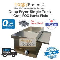 Deep Fryer Single Tank ( Gas ) Free Kanto Plate DF-M0022(C) 6升单缸燃气炸炉送关东煮不锈钢隔板