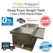 Deep Fryer Single Tank ( Gas ) Free Kanto Plate DF-M0022(C) 6升单缸燃气炸炉送关东煮不锈钢隔板