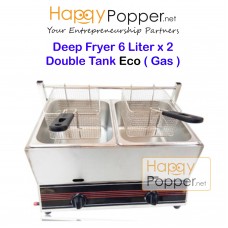 Deep Fryer 6 Liter X 2 Double Tank ( Gas ) ( Eco ) DF-M0015 6升双缸燃气炸炉