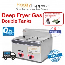 Deep Fryer 6 Liter x 2 Double Tank ( Gas ) DF-M0007 6升双缸燃气炸炉
