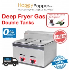 Deep Fryer 6 Liter x 2 Double Tank ( Gas ) DF-M0007 6升双缸燃气炸炉