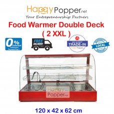 Food Warmer Display Showcase Double Deck ( 2XXL ) FW-M0007 ( Black FW-M0015 )  4盘3层保温柜