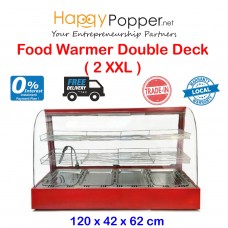 Food Warmer Display Showcase Double Deck ( 2XXL ) FW-M0007 ( Black FW-M0015 )  4盘3层保温柜