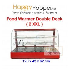 Food Warmer Display Showcase Double Deck ( 2XXL ) FW-M0007 ( Black FW-M0015 )