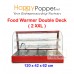 Food Warmer Display Showcase Double Deck ( 2XXL ) FW-M0007 ( Black FW-M0015 )  4盘3层保温柜