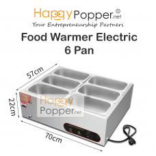 Food Warmer Machine Electric ( 6 Pan ) FW-M0023 台式保温机（ 6格 ）