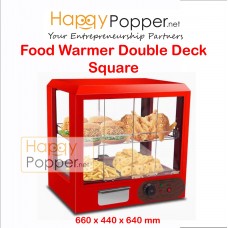 Food Warmer Display Showcase Double Deck ( Square ) FW-M0014  ( Black FW-M0016 ) 方形保温柜