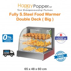 Food Warmer Display Showcase Double Deck Stainless Steel ( Big ) FW-M0002 不锈钢大保温柜