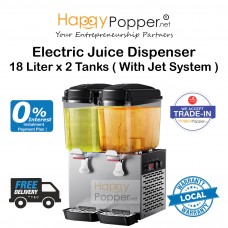 Juice Dispenser 18 Liter x 2 Tank with JET System ( Electric ) JD-M0012 喷淋式冷饮果汁机18升双缸
