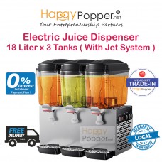 Juice Dispenser 18 Liter x 3 Tank with JET System ( Electric ) JD-M0013 喷淋式冷饮果汁机18升三缸
