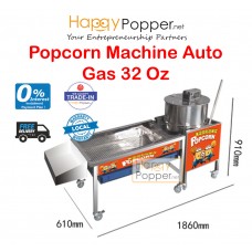 Popcorn Machine Auto with Stand 32oz ( Gas ) PC-M0005 燃气爆米花机32安士