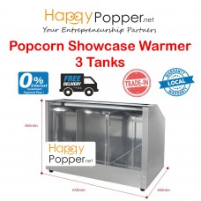 Popcorn Display Showcase Warmer 3 Tank PC-M0013 爆米花保温柜三格