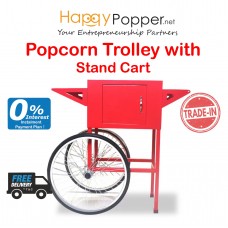 Popcorn Trolley with Stand Cart ( 8oz Machine ) PC-M0016 爆米花机手推车