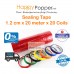 Poly Bag Sealing Tape 1.2 cm X 20 meter ( 24 coils / Roll ) PK-T0003 封扎口机专用胶带卷