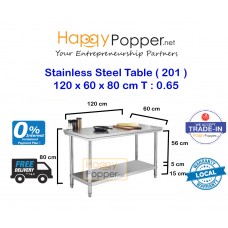 Stainless Steel Table 120 x 60 x 80 cm 0.65 T ( 201 ) SS-M0004 201不锈钢桌子（4尺）