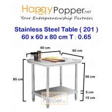 Stainless Steel Table 60 x 60 x 80 cm 0.65 T ( 201 ) SS-M0003 201不锈钢桌子（2尺）