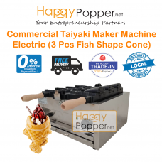 Taiyaki Maker Machine ( Ice Cream Cone Fish ) ( 1 Plate 3 pcs ) WF-M0016 鲷鱼机大三孔