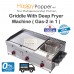 Griddle With Deep Fryer  Machine ( Gas-2 in 1 ) GR-M0011 55型燃气扒炸一体炉