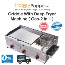 Griddle With Deep Fryer  Machine ( Gas-2 in 1 ) GR-M0011 55型燃气扒炸一体炉