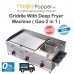 Griddle With Deep Fryer  Machine ( Gas-2 in 1 ) GR-M0011 55型燃气扒炸一体炉