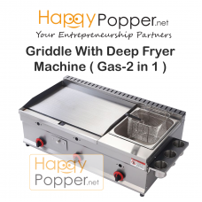 Griddle With Deep Fryer  Machine ( Gas-2 in 1 ) GR-M0011 55型燃气扒炸一体炉
